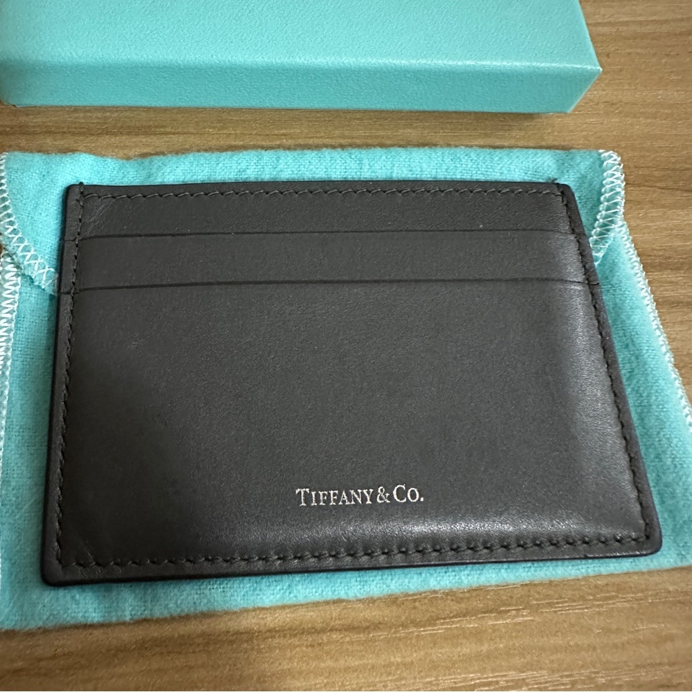 Tiffany & Co Black Leather Card Holder - Picture 2 of 12